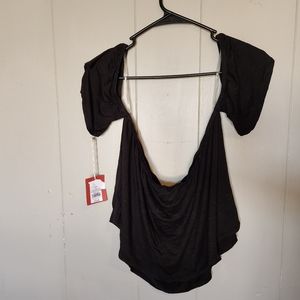 Mossimo Black Off The Shoulder Bandeau Top XL